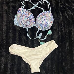 Blue Crisscross Push-up Victoria’s Secret Bikini Set